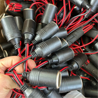 Combo 10 Dây Tẩu Cái Ổ Cắm Tẩu Sạc Đầu Cái Trên Ô Tô 12V-24V 10A - vỏ nhựa