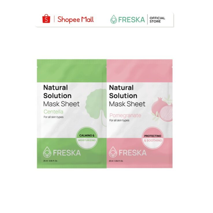 Ảnh Combo 2 Miếng Mặt nạ giấy Freska Natural Solution Mask Sheet 25ml (giao ngẫu nhiên) 1