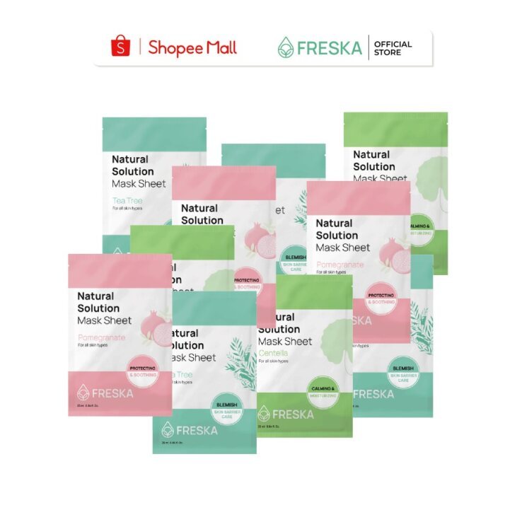 Ảnh Combo 10 Miếng Mặt Nạ Giấy Freska Natural Solution Mask Sheet 25ml (giao ngẫu nhiên) 2
