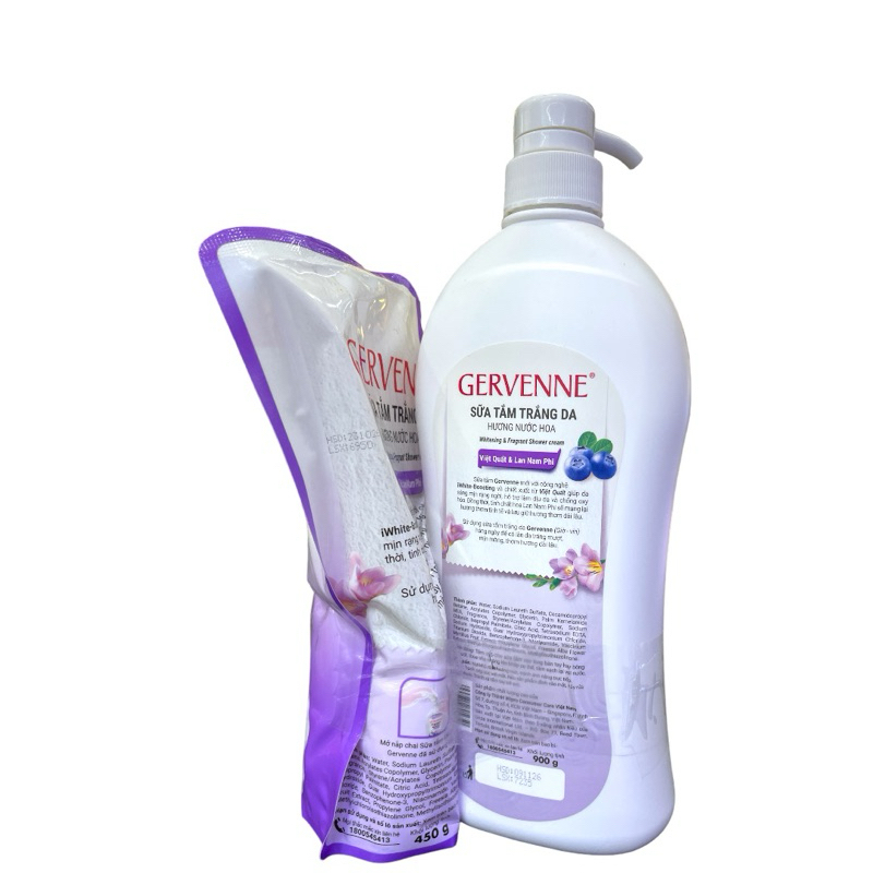 Sữa Tắm Gervenne 900gram tặng kèm túi 450gram