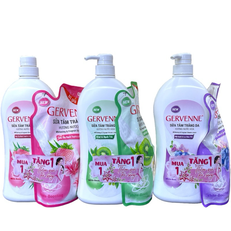 Sữa Tắm Gervenne 900gram tặng kèm túi 450gram