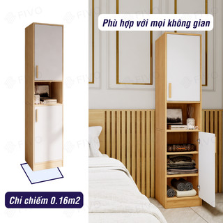 [Freeship HCM] Tủ Áo Gỗ Cá Nhân FIVO FC05, Gỗ Chống Ẩm Cao Cấp, Thiết Kế Tinh Gọn Có Hộc, Phù Hợp Cho Không Gian Nhỏ