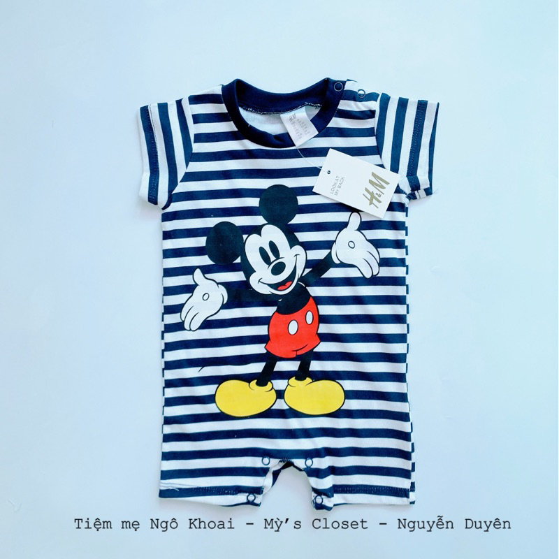 [MD85] H.M Body đùi ngắn tay chất liệu cotton mềm mát cho bé trai và bé gái hàng xuất xịn