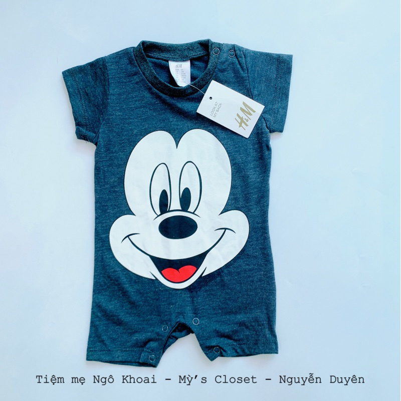 [MD85] H.M Body đùi ngắn tay chất liệu cotton mềm mát cho bé trai và bé gái hàng xuất xịn