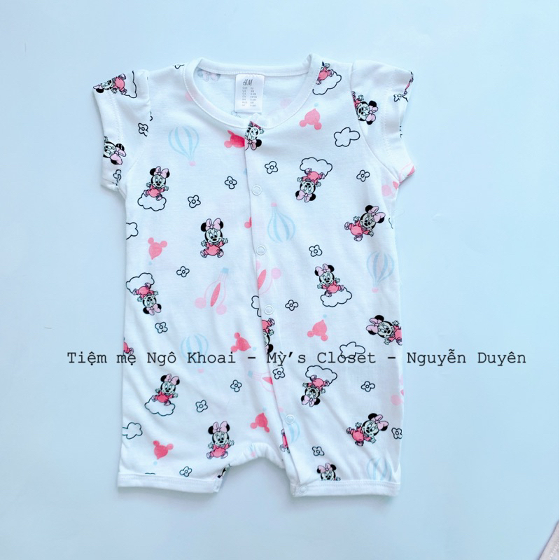[MD85] H.M Body đùi ngắn tay chất liệu cotton mềm mát cho bé trai và bé gái hàng xuất xịn