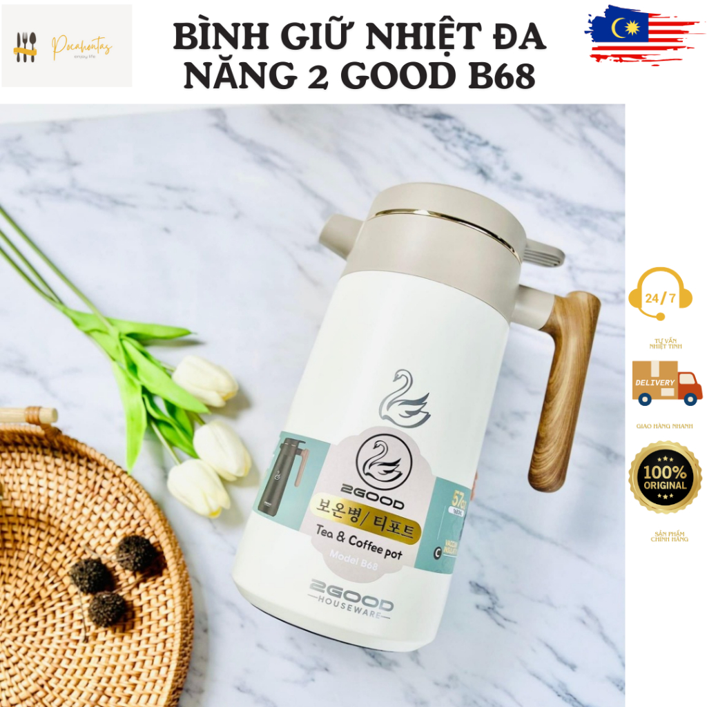 Bình giữ nhiệt 2GOOD B68, phích giữ nhiệt 2GOOD, dung tích 1680ML, bảng ...