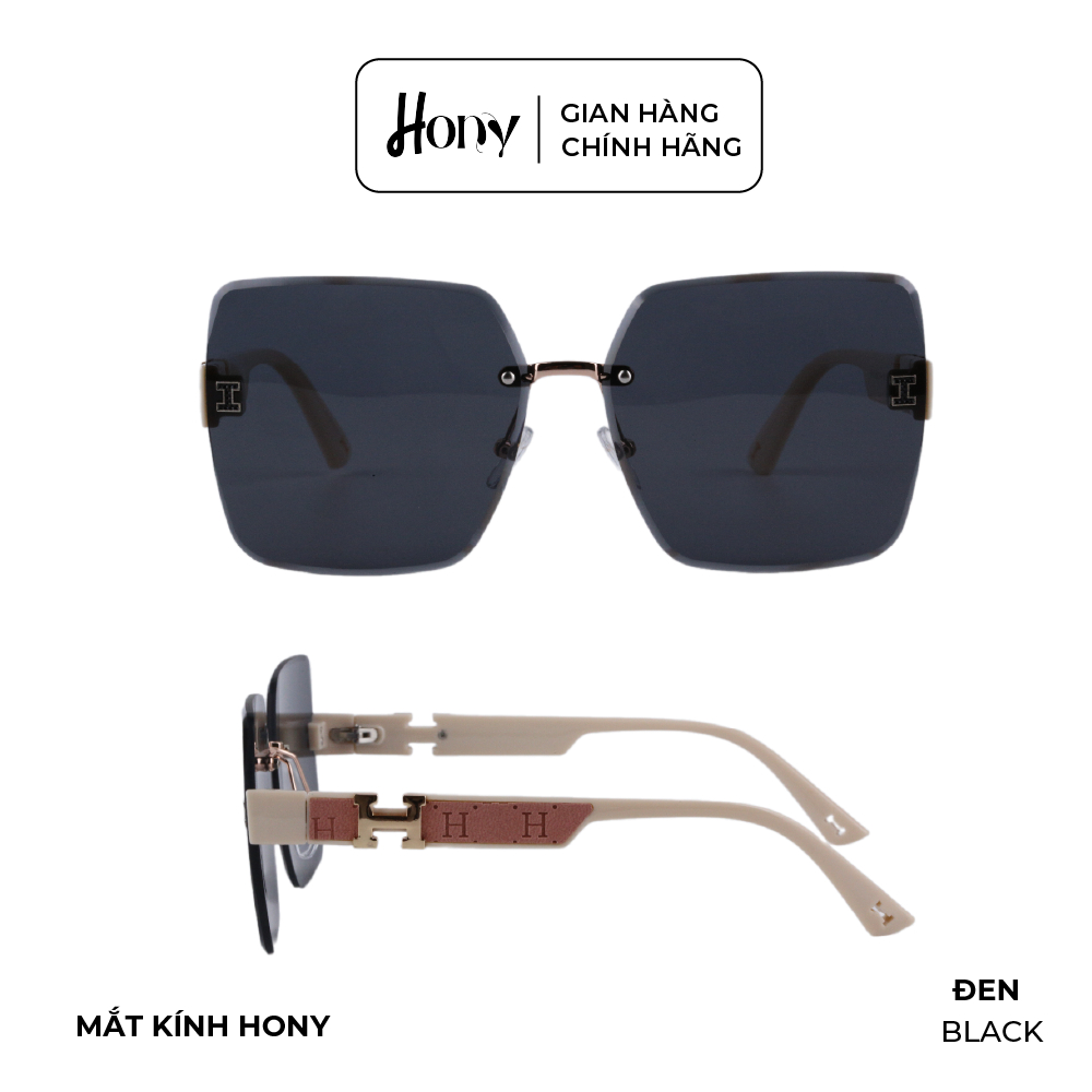 Kính râm Nữ thời trang HONY, tròng vuông form lớn cách điệu B8107
