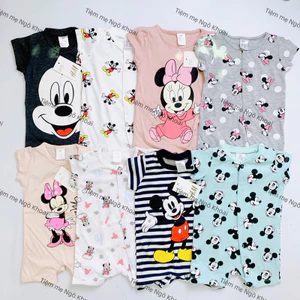 H.M Body đùi ngắn tay chất liệu cotton mềm mát cho bé trai và bé gái hàng xuất xịn