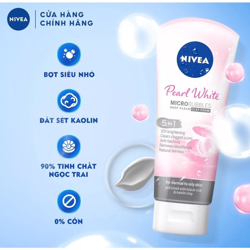 Sữa Rửa Mặt , sưa rủa Làm Trắng Ngừa Mụn Nivea Dành Cho Nữ 100ml