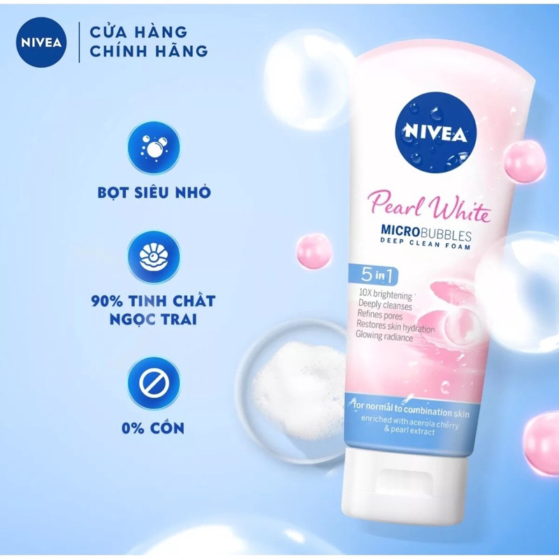 Sữa Rửa Mặt , sưa rủa Làm Trắng Ngừa Mụn Nivea Dành Cho Nữ 100ml
