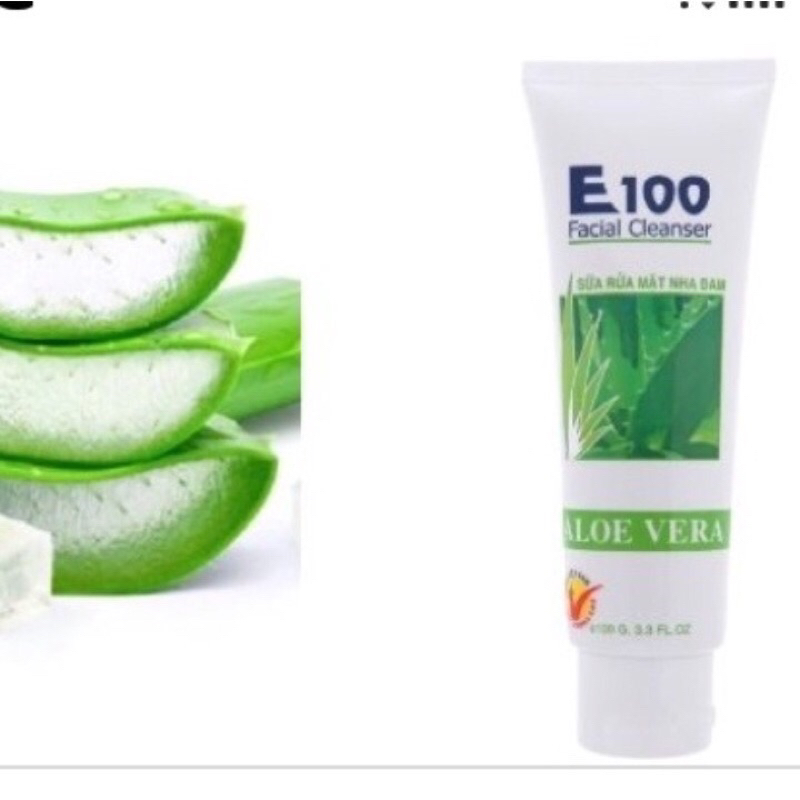 Sữa Rửa Mặt E100 Nghệ - Sữa Bò - Dưa Leo - Nha Đam 100g