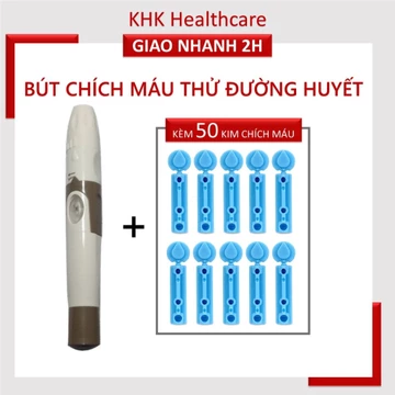 Kim chích máu (kim tròn) kèm 50 kim lấy máu dùng cho máy đo tiểu đường