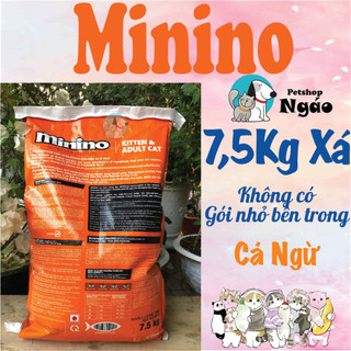 Thức Ăn Hạt Minino Vị Cá Ngừ Túi Lớn 7.5kg Dành Cho Mèo Mọi Lứa Tuổi (Bao Xá Tiết Kiệm)
