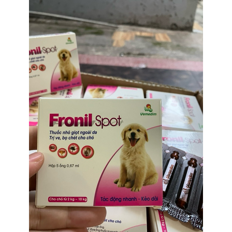 UV-FIPRO và FRONIL Nhỏ gáy diệt ve rận cho cún tuýp 2ml dùng cho 20kg ...