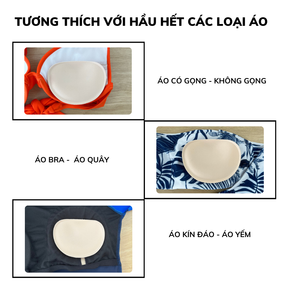 Ảnh Cặp (2 miếng) Mút độn ngực VIVIAN BIKINI màu Trắng kem - MUT01_CR 3