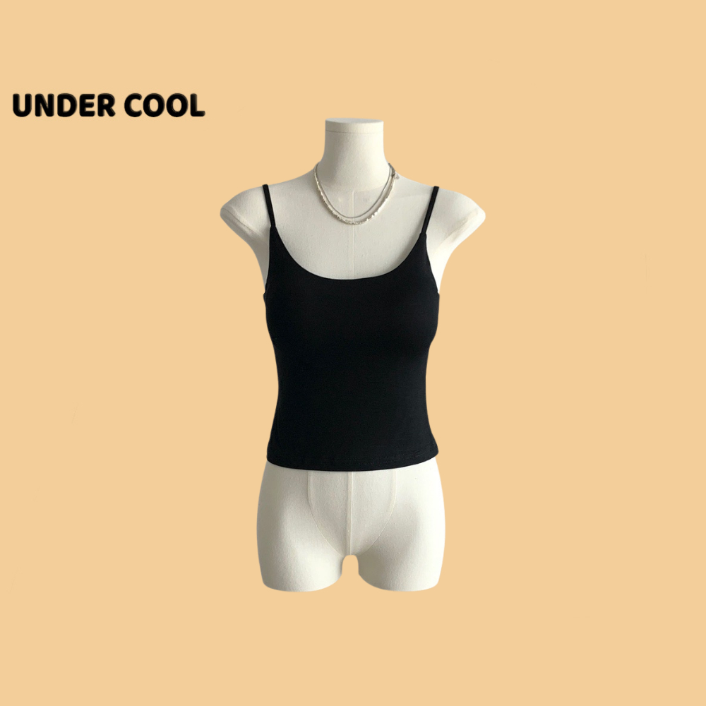Áo Hai Dây Nữ Cotton UNDERCOOL Có Đệm Ngực Ôm Nâng Tone Pastel Nhiều Màu A2D02
