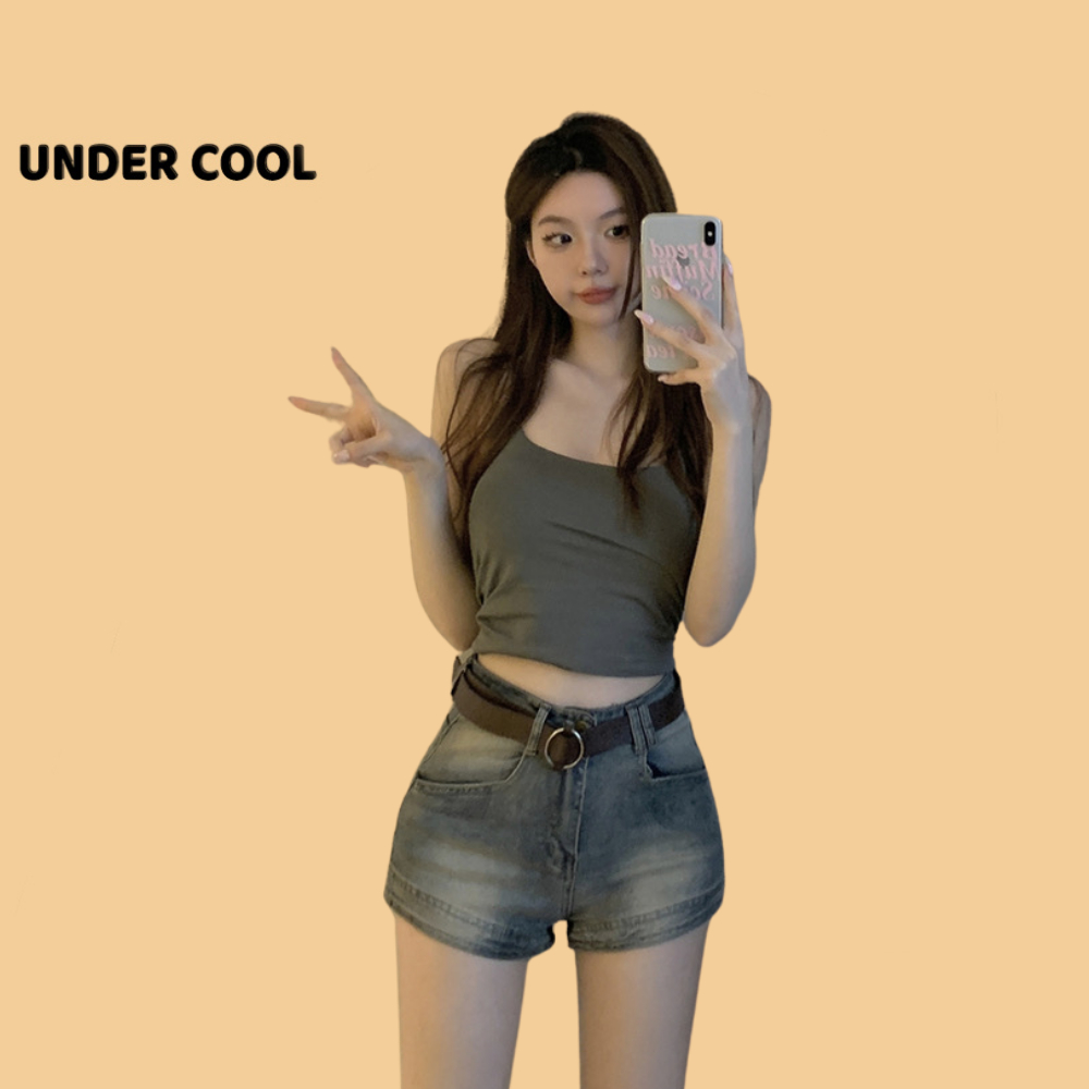 Áo Hai Dây Nữ Cotton UNDERCOOL Có Đệm Ngực Ôm Nâng Tone Pastel Nhiều Màu A2D02