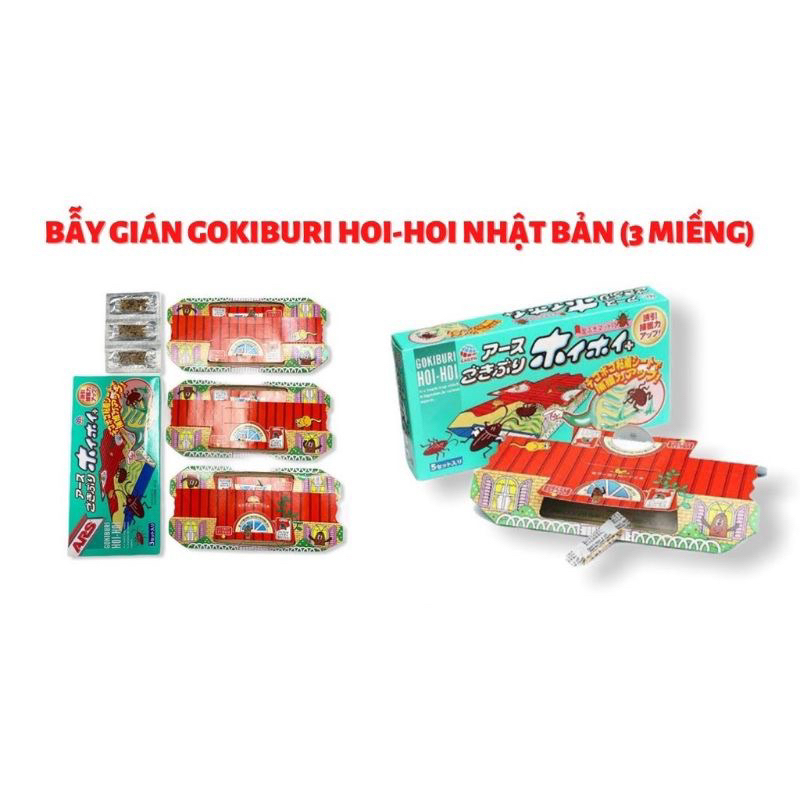 Bẫy Gián Gokiburi HOI-HOI hộp 3 miếng