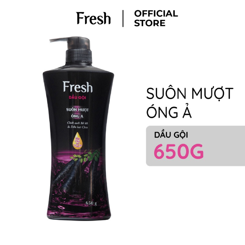 Dầu Gội Fresh Bồ Kết Suôn Mượt Tóc , dầu gôi tinh dầu bưởi giảm gãy rụng 650g