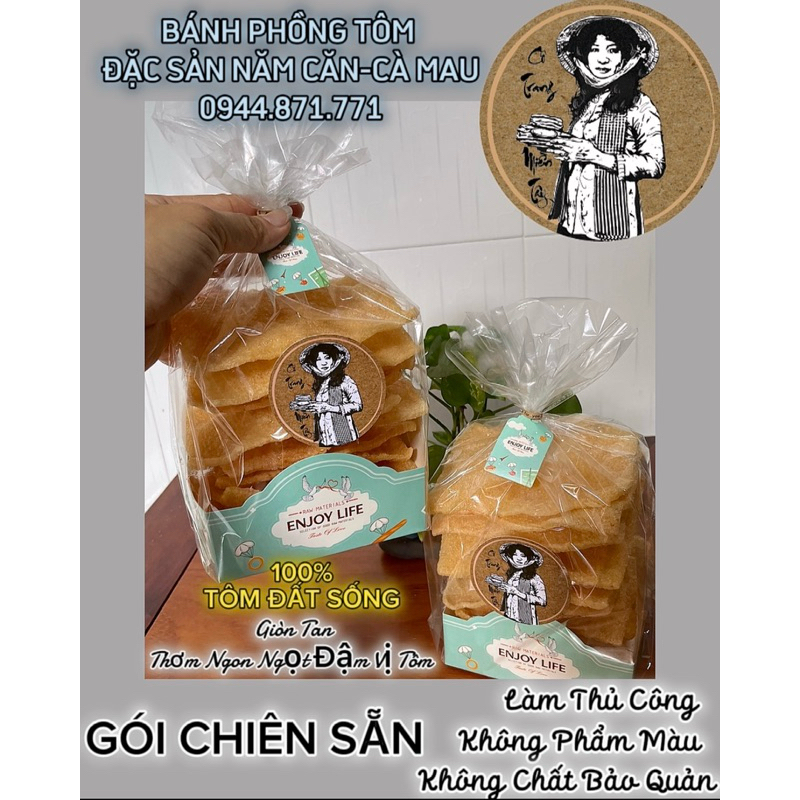 Bánh Phồng Tôm 🦐🦐 Chiên Sẵn Đặc Sản Năm Căn -Cà Mau Cô Trang Miền Tây ( 1Túi 10 miếng )