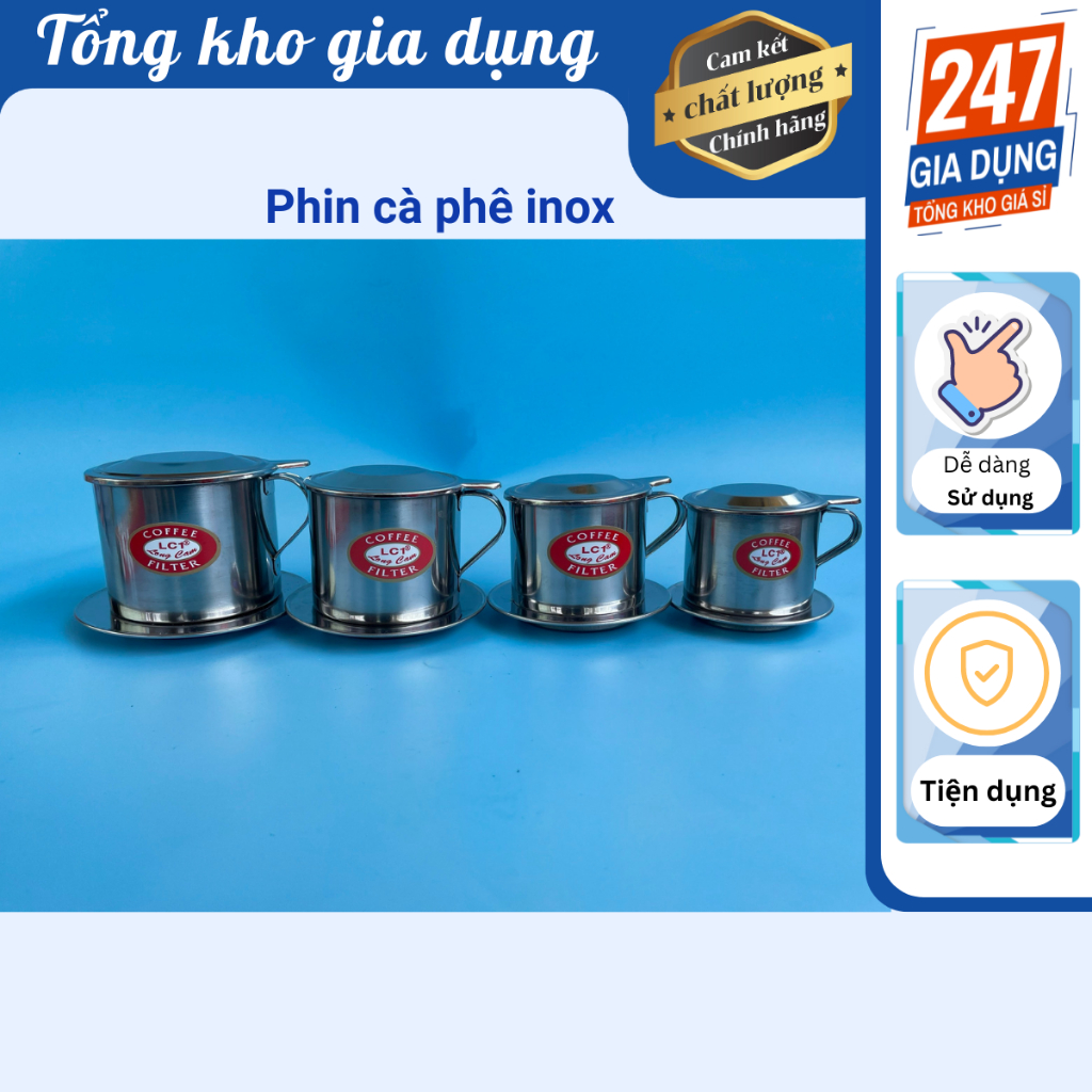 Phin cà phê inox cao cấp đủ size, phin cà phê Long Cam hộp xanh, hàng ...