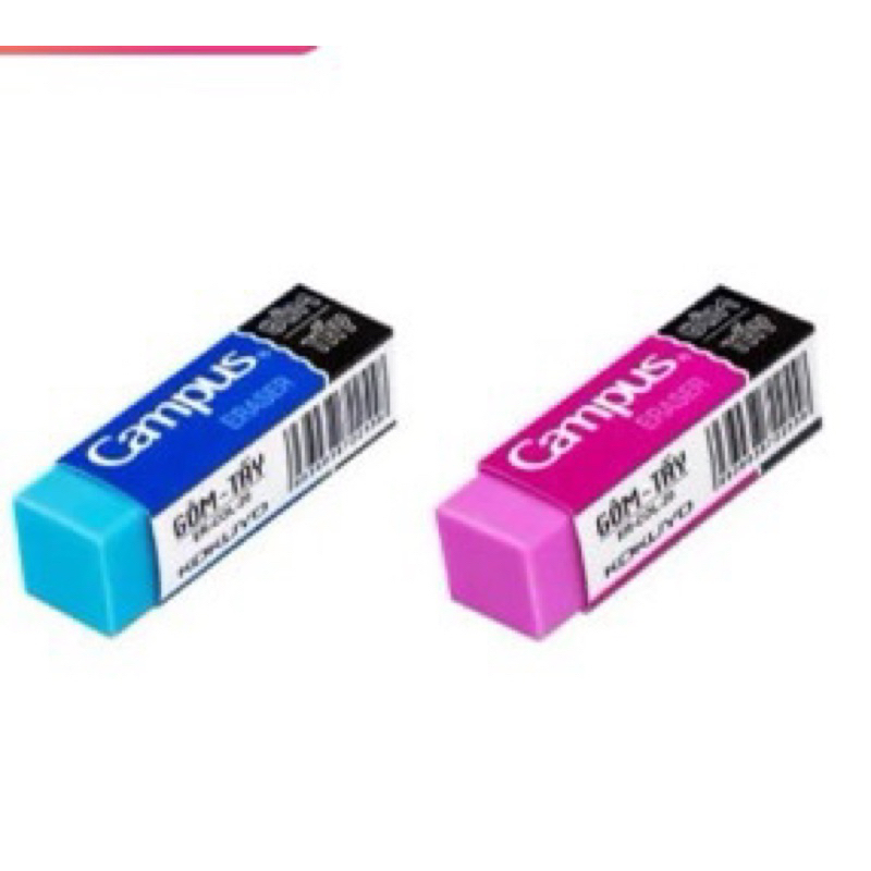 Combo 5 Tẩy Campus Màu Sắc - Hồng/ Xanh Dương