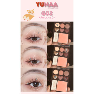 [Y096] Bảng Phấn Mắt TRÁI TIM GOGO TALES 3 trong 1 - Phấn Mắt, Má Hồng, Highlight