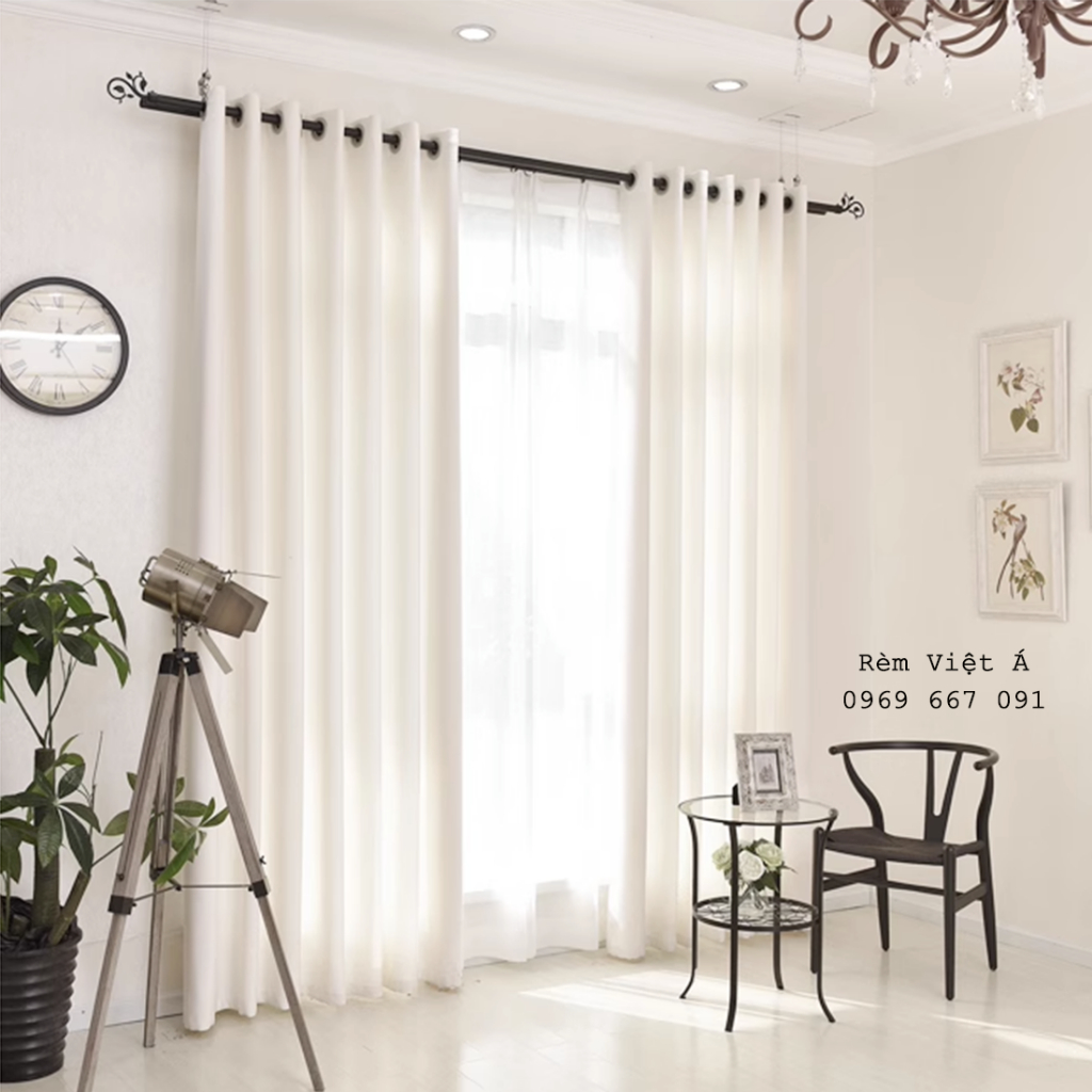 Rèm Lỗ Khoen May Sẵn { Rộng 1,3m x cao 1,8m }Treo Cửa Sổ, Đa Dạng Màu ...