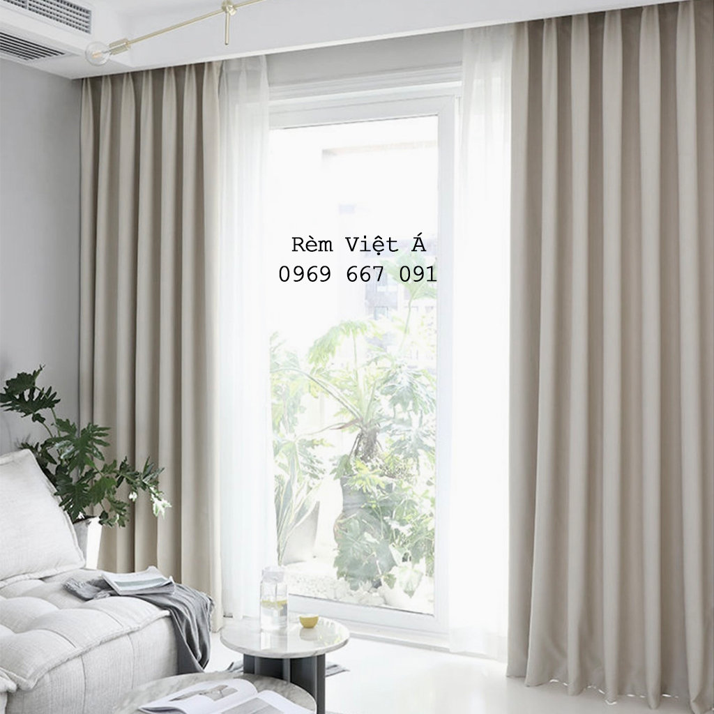 Rèm Lỗ Khoen May Sẵn { Rộng 1,3m x cao 1,8m }Treo Cửa Sổ, Đa Dạng Màu ...