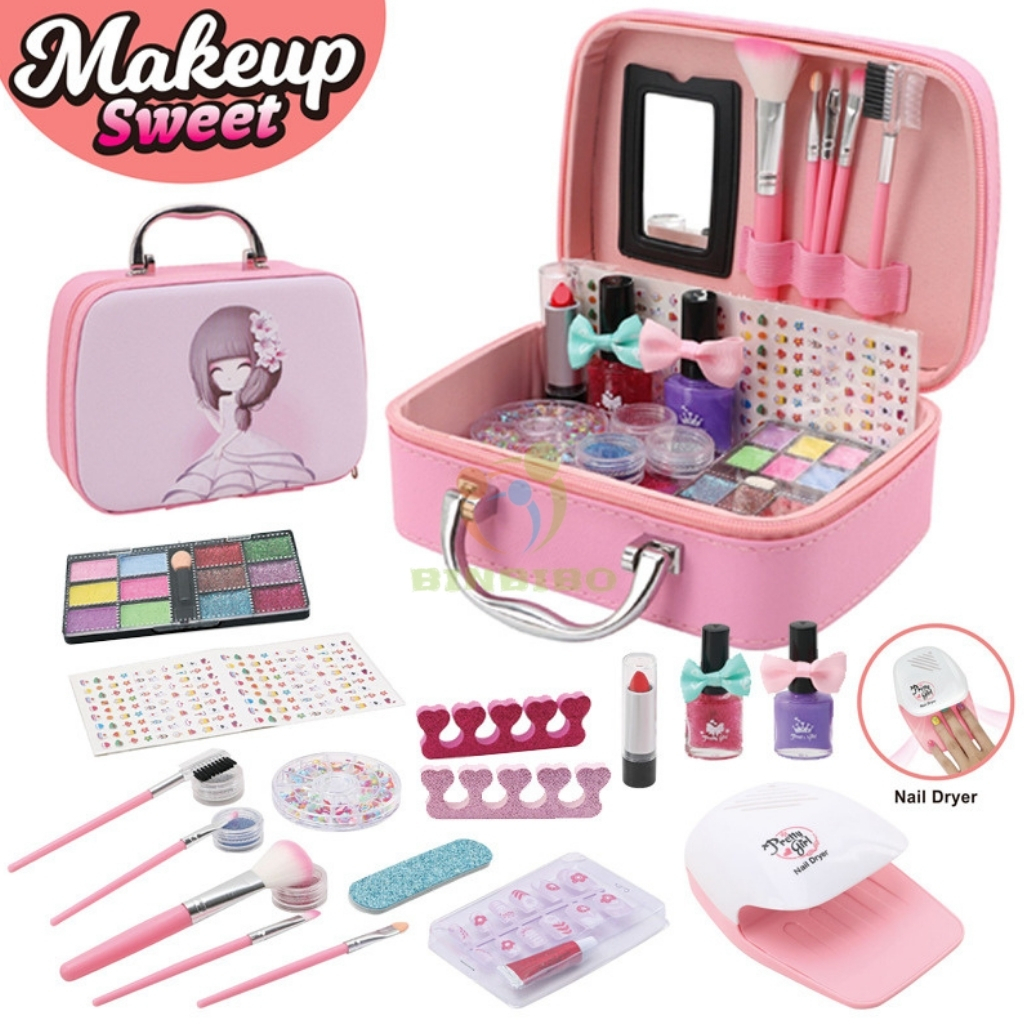 Bộ trang điểm cho bé gái đồ chơi makeup có hơ móng cao cấp
