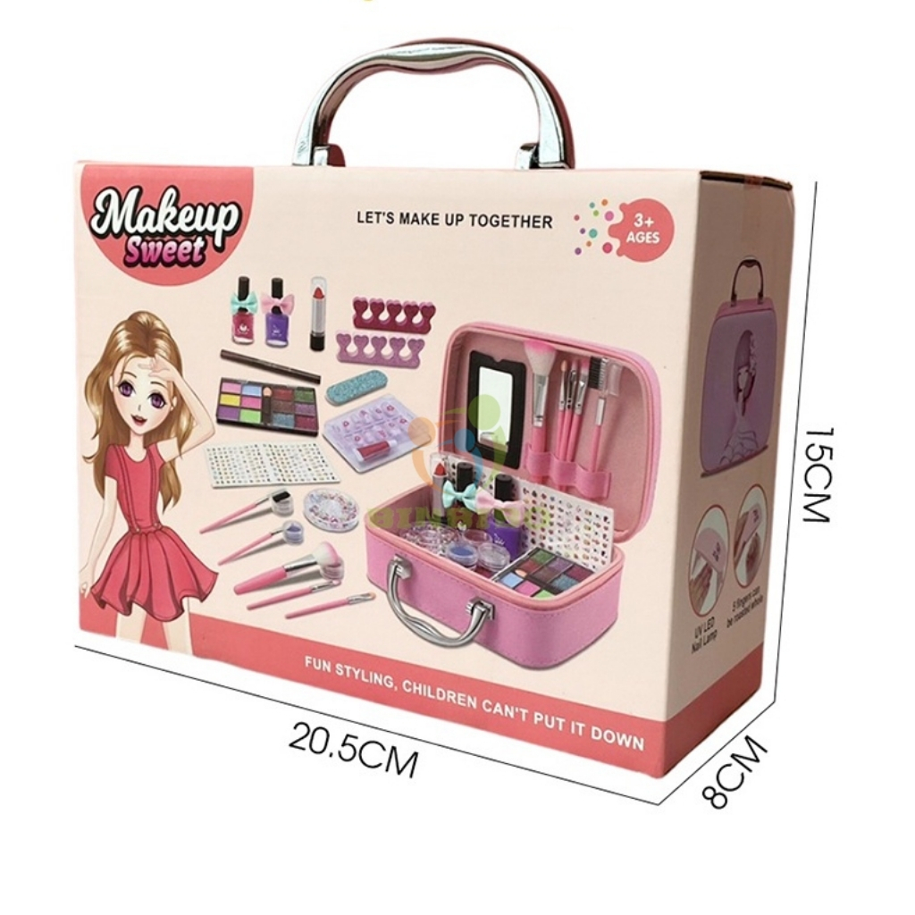 Bộ trang điểm cho bé gái đồ chơi makeup có hơ móng cao cấp