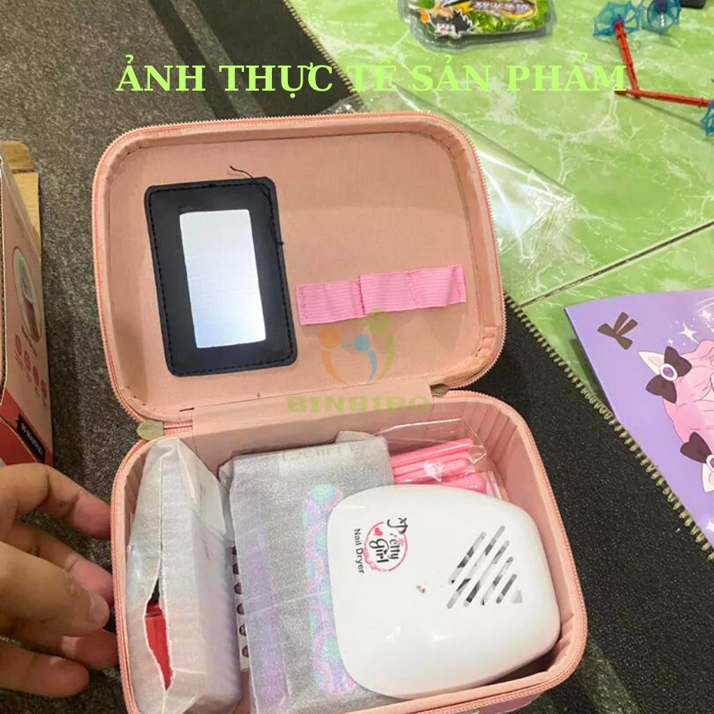 Bộ trang điểm cho bé gái đồ chơi makeup có hơ móng cao cấp
