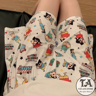 Quần Short Đùi Cartoon In Họa Tiết Dễ Thương Unisex Nam Nữ - Quần Đùi Hoạt Hình Nhiều Mẫu Freesize đến 65kg TUEANHSTORE