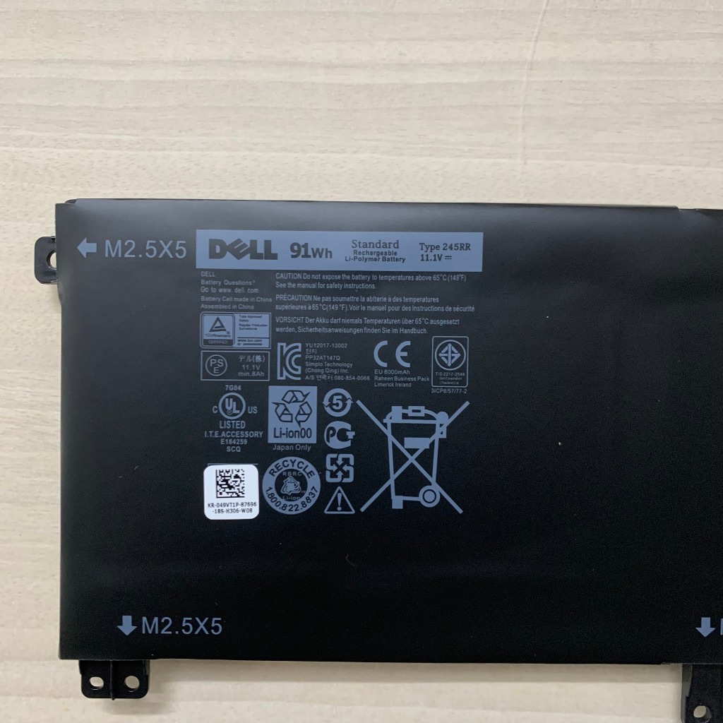 Pin Laptop Dell 9530 M3800 cho Dell XPS 15 9530 Precision M3800 T0TRM 245RR 0H76MY H76MV Y758W