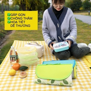 [HOT SALE 1,5X2M] Thảm Picnic Gấp Gọn,  Thảm Dã Ngoại, Du Lịch Cao Cấp- Chống Thấm Nước, Họa Tiết Caro, Gấp Gọn Tiện Lợi