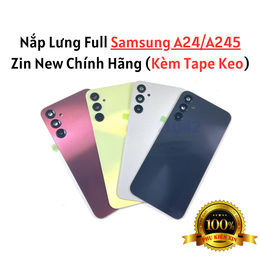 Nắp Lưng Samsung A24 / A245 - Zin New Hàng Chính Hãng ( Kèm Tape Keo Zin Máy)