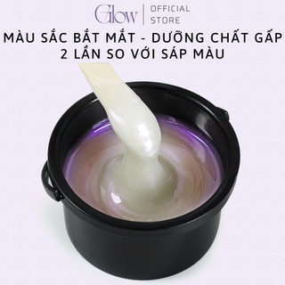 Combo 300Gr Sáp Ánh Tím Dùng Cho Da Nhạy Cảm GLOW WAXING + Mỡ Trăn Nguyên Chất 10ml Tặng Que Gỗ