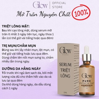 Combo 300Gr Sáp Wax Lông Dừa Xanh Mix Premium Siêu Bám Lông GLOW + Mỡ Trăn nguyên Chất 10ml CHE TÊN