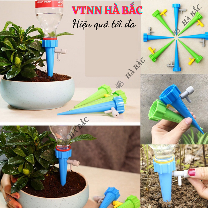 Đầu cắm nhỏ giọt tưới cây, gắn chai cực tiện lợi, van tưới tự động cho cây cảnh trong nhà