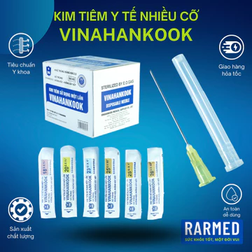 Đầu kim tiêm y tế VINAHANKOOK cho bơm tiêm các loại - Cỡ 26G đến 18G