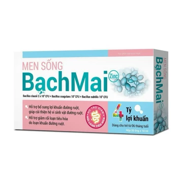 Men Sống Bạch Mai 4 tỷ lợi khuẩn cân bằng vi khuẩn đường ruột hấp thụ, tiêu hóa tốt hơn, bổ sung vi khuẩn có lợi