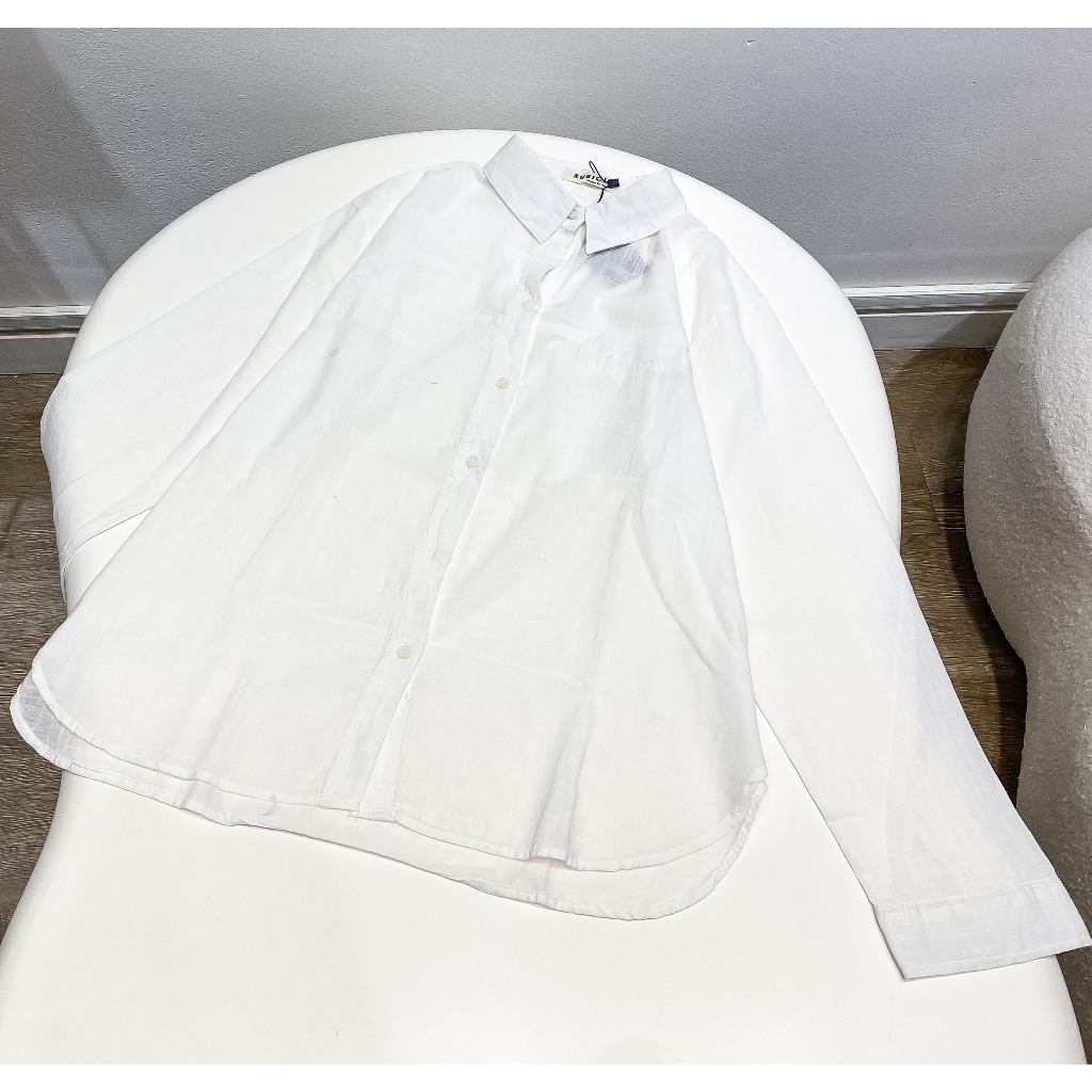[FLASH SALE] Áo Sơ Mi Nữ Linen Trơn Nhiều Màu Freesize Mềm Mát, Áo Sơ Mi Form Rộng Vừa Chất Cotton Linen Top Cổ Tròn