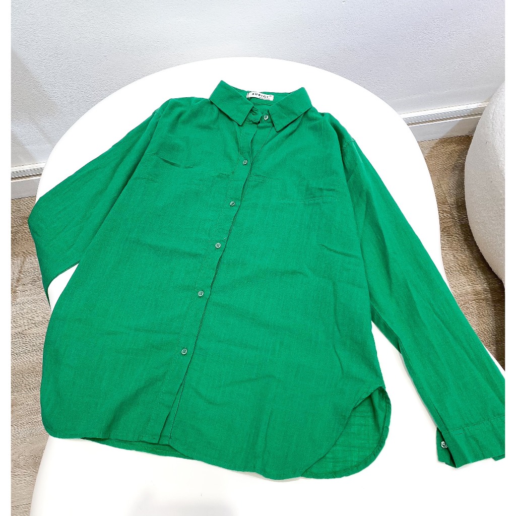 [FLASH SALE] Áo Sơ Mi Nữ Linen Trơn Nhiều Màu Freesize Mềm Mát, Áo Sơ Mi Form Rộng Vừa Chất Cotton Linen Top Cổ Tròn