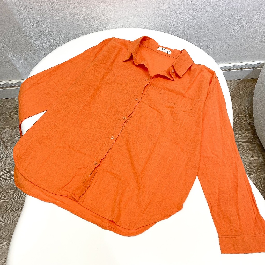 [FLASH SALE] Áo Sơ Mi Nữ Linen Trơn Nhiều Màu Freesize Mềm Mát, Áo Sơ Mi Form Rộng Vừa Chất Cotton Linen Top Cổ Tròn