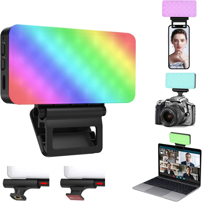 Đèn RGB Z1 cao cấp hỗ trợ ánh sáng quay video chụp ảnh, có kèm phụ kiện gắn thiết bị