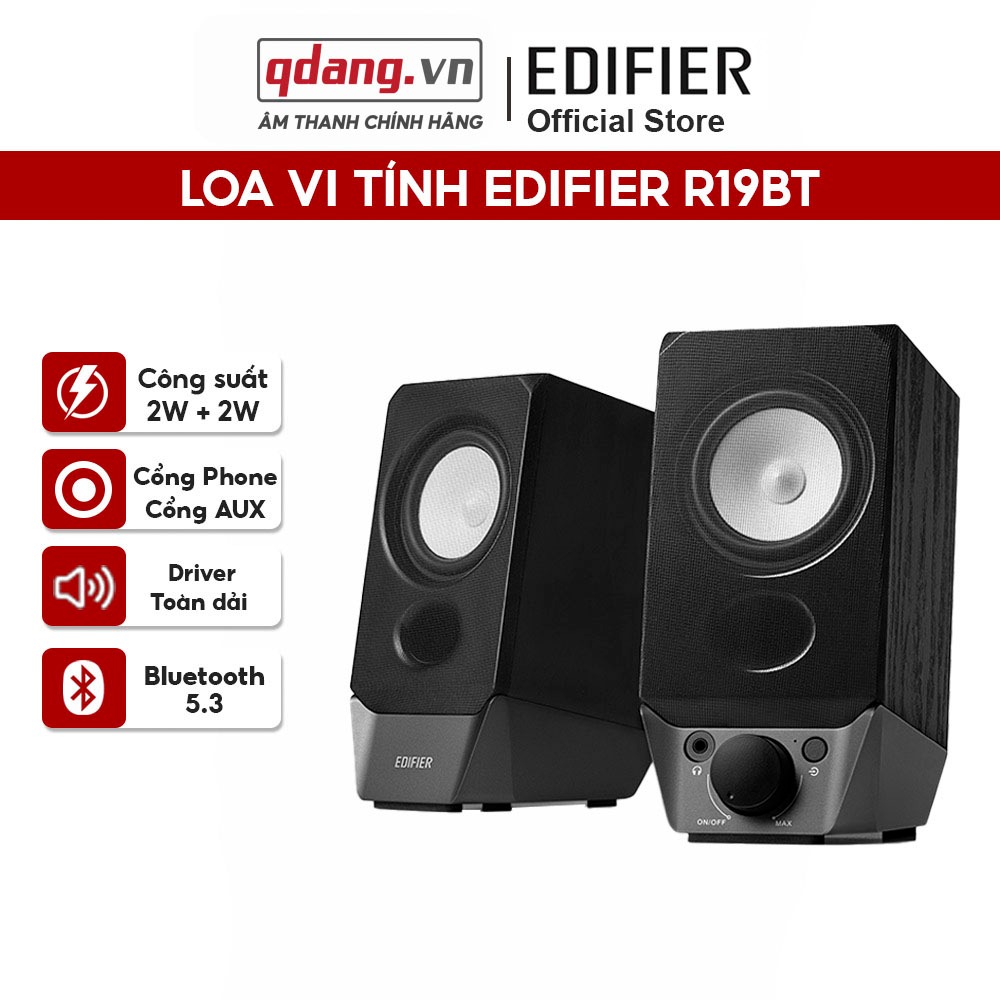 Loa toàn dải 2.0 cao cấp EDIFIER R19BT | Phiên bản Bluetooth 5.3 | Hỗ ...