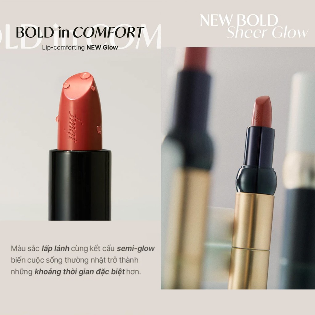 Ảnh Son Thỏi Bóng Nhẹ THE FACE SHOP New Bold Sheer Glow Lipstick 3.5g 2