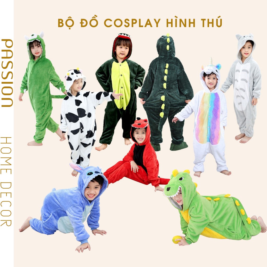 Bộ Đồ Hình Thú Cho Bé Đồ Cosplay Cho Bé Hóa Trang Khủng Long