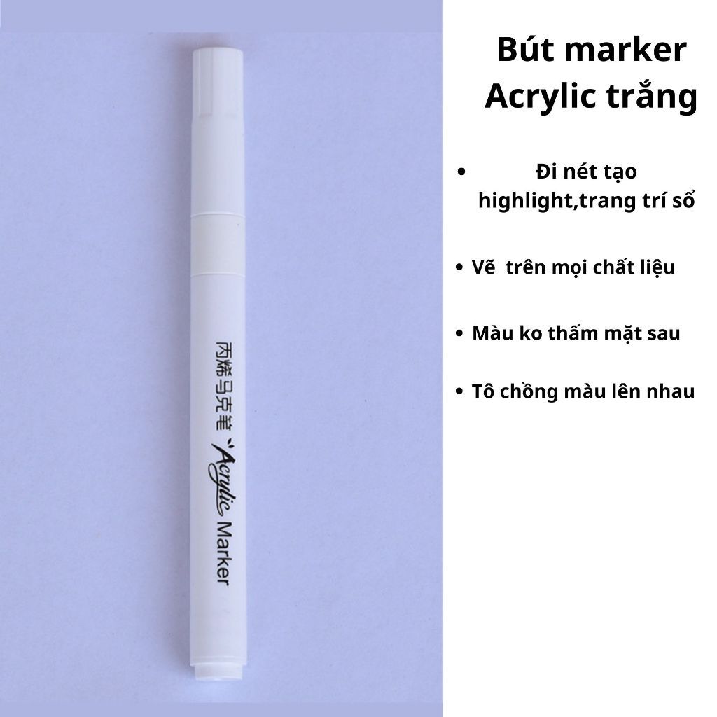 Bút Màu 80 120 Acrylic Marker Bản Mới Vẽ Áo, Giầy, Thủy Tinh Nhiều Chất Liệu Khác - Đồ Chơi Cho Bé PUKAPI