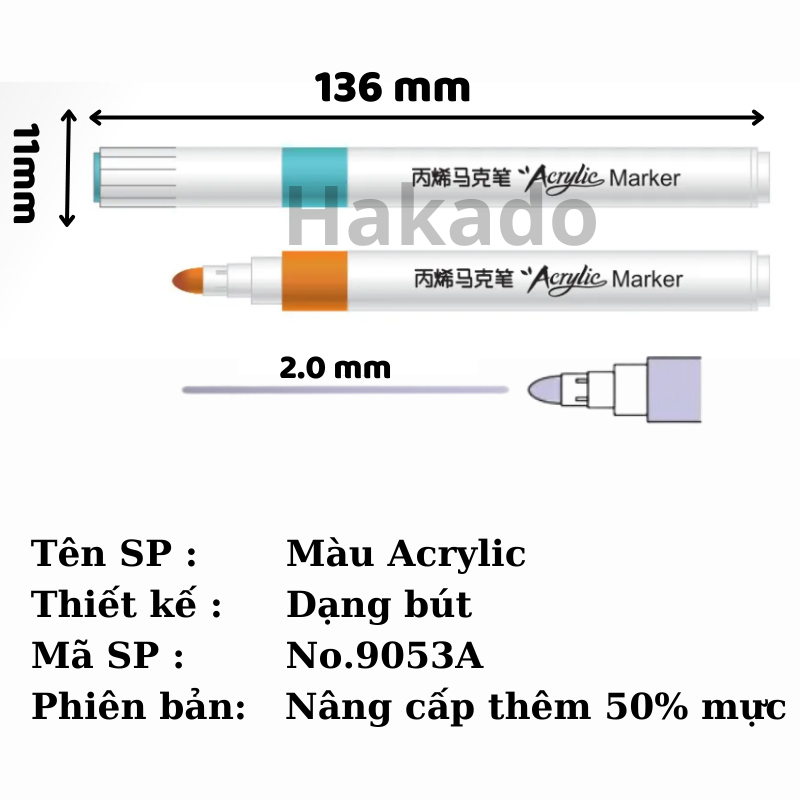 Bút Màu 80 120 Acrylic Marker Bản Mới Vẽ Áo, Giầy, Thủy Tinh Nhiều Chất Liệu Khác - Đồ Chơi Cho Bé PUKAPI